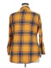 No Comment Plaid Yellow Long Sleeve Blouse Size 2X - photo 2