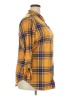 No Comment Plaid Yellow Long Sleeve Blouse Size 2X - photo 4