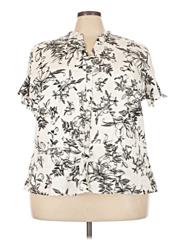 JM Collection Short Sleeve Blouse (view 1)