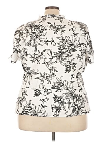 JM Collection Short Sleeve Blouse (view 2)
