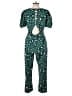 Adelyn Rae 100% Polyester Animal Print Green Jumpsuit Size L - photo 2