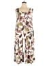 Attitudes by Renee Graphic White Jumpsuit Size L - photo 1