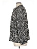 Halogen 100% Polyester Animal Print Silver Long Sleeve Blouse Size 1X - photo 5
