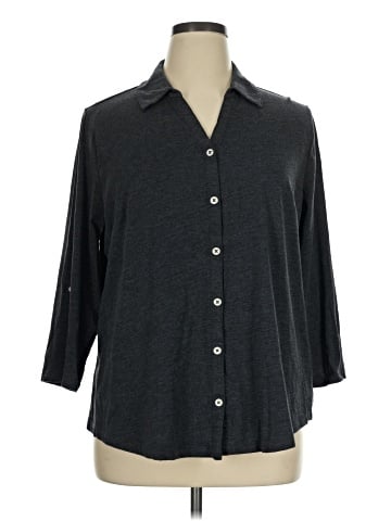 Kim Rogers 3/4 Sleeve Button-Down Shirt (view 1)
