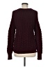 Ann Taylor Chevron-herringbone Burgundy Pullover Sweater Size M - photo 2