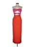 Assorted Brands Color Block Orange Cocktail Dress Size L - photo 1