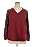 BLOOMCHIC Plaid Burgundy Pullover Sweater Size 14 - 16 - photo 1
