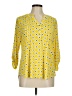 NY Collection Argyle Yellow 3/4 Sleeve Blouse Size M - photo 1