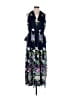 JS Collections 100% Polyester Floral Blue Cocktail Dress Size 12 - photo 1