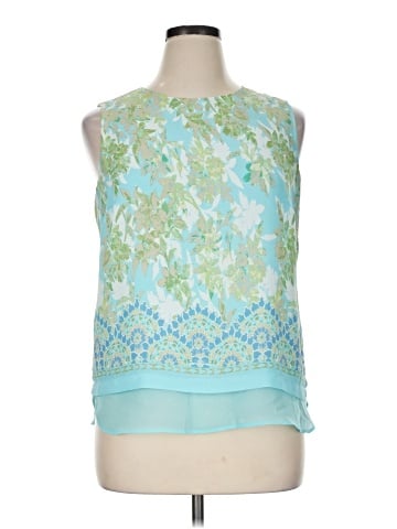 Rose + Olive Sleeveless Blouse (view 1)