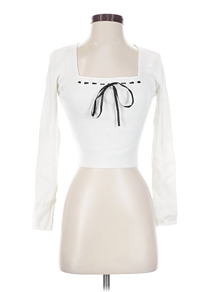 Pre-owned Willow & Wind 3/4 Sleeve Blouse In White