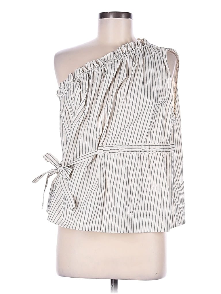 Pre-owned Topshop Sleeveless Blouse In Ivory