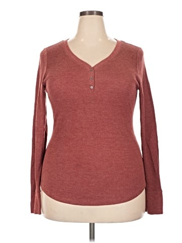 Faded Glory Long Sleeve Henley (view 1)