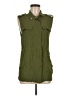 1.State 100% Rayon Green Sleeveless Button-Down Shirt Size M - photo 1