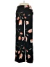 Zara Basic 100% Polyester Floral Black Casual Pants Size S - photo 1