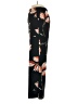 Zara Basic 100% Polyester Floral Black Casual Pants Size S - photo 5