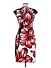 Connected Apparel Graphic Red Cocktail Dress Size 6 - photo 2