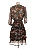 Maje 100% Polyester Floral Brown Cocktail Dress Size Sm (1) - photo 2