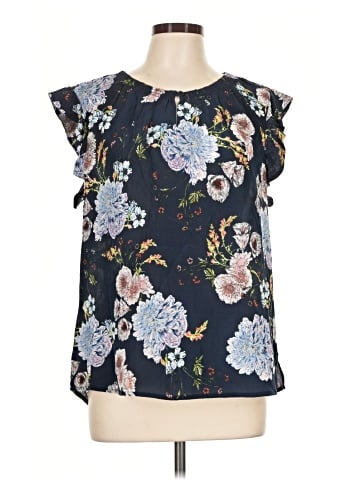 Daniel Rainn Short Sleeve Silk Top (view 1)