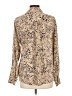 Maurices 100% Polyester Animal Print Tan Long Sleeve Blouse Size L - photo 2