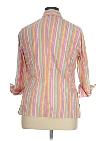 Lands' End 3/4 Sleeve Button-Down Shirt (view 2)