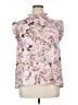 Express 100% Recycled Polyester Floral Pink Sleeveless Blouse Size XL - photo 1
