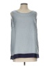 Dalia Collection 100% Polyester Blue Sleeveless Blouse Size L - photo 1