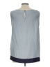 Dalia Collection 100% Polyester Blue Sleeveless Blouse Size L - photo 2