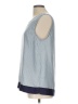 Dalia Collection 100% Polyester Blue Sleeveless Blouse Size L - photo 5