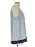 Dalia Collection 100% Polyester Blue Sleeveless Blouse Size L - photo 4