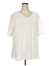 D&Co. Ivory Short Sleeve Top Size 3X - photo 1