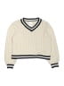 Max Studio Chevron-herringbone Ivory Pullover Sweater Size 10 - 12 - photo 1