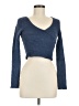 Topshop 100% Polyester Blue Long Sleeve Top Size 8 - photo 1