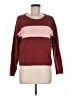 Saturday Sunday Color Block Burgundy Pullover Sweater Size M - photo 1