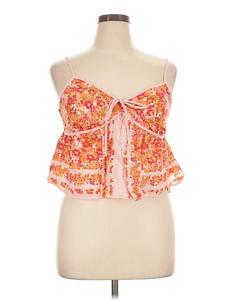 Pre-owned Sienna Sky Sleeveless Blouse In Orange