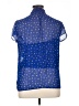 Pleione 100% Polyester Stars Blue Short Sleeve Blouse Size XL - photo 2