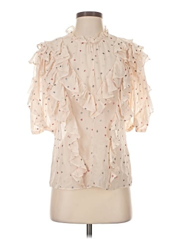 Rebecca Taylor Short Sleeve Silk Top (view 1)