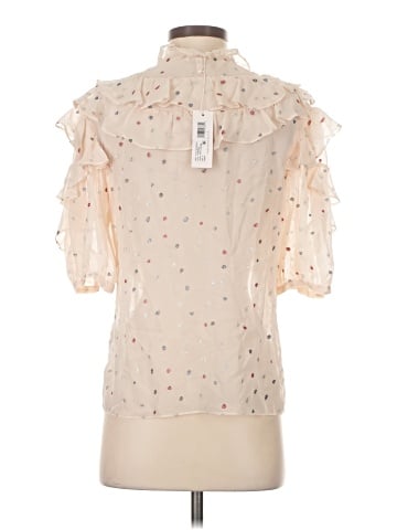 Rebecca Taylor Short Sleeve Silk Top (view 2)
