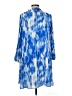 Halogen 100% Polyester Tie-dye Blue Casual Dress Size M - photo 2