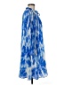 Halogen 100% Polyester Tie-dye Blue Casual Dress Size M - photo 4