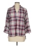 NY Collection 100% Polyester Plaid Pink 3/4 Sleeve Blouse Size M - photo 1
