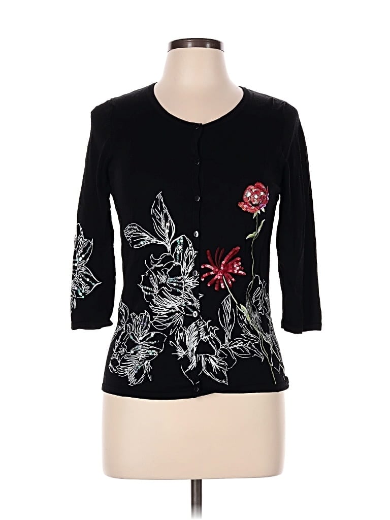 Pre-owned Vertigo Paris Cardigan Sweater In Black