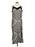 Athleta 100% Polyester Graphic Silver Casual Dress Size L - photo 1