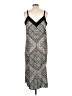 Athleta 100% Polyester Graphic Silver Casual Dress Size L - photo 2
