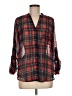 Xhilaration 100% Polyester Plaid Red 3/4 Sleeve Blouse Size M - photo 1