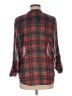 Xhilaration 100% Polyester Plaid Red 3/4 Sleeve Blouse Size M - photo 2