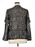 MICHAEL Michael Kors 100% Polyester Animal Print Black Long Sleeve Blouse Size XL - photo 2