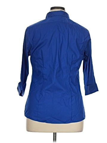 Lands' End 3/4 Sleeve Button-Down Shirt (view 2)