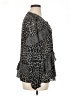 MICHAEL Michael Kors 100% Polyester Animal Print Black Long Sleeve Blouse Size XL - photo 4