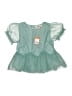 Mini Boden 100% Polyester Teal Short Sleeve Blouse Size 8 - 9 - photo 1